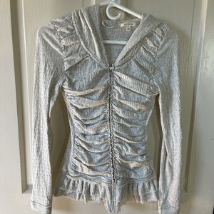 Anthropologie Pure & Good Ruched Hoodie S